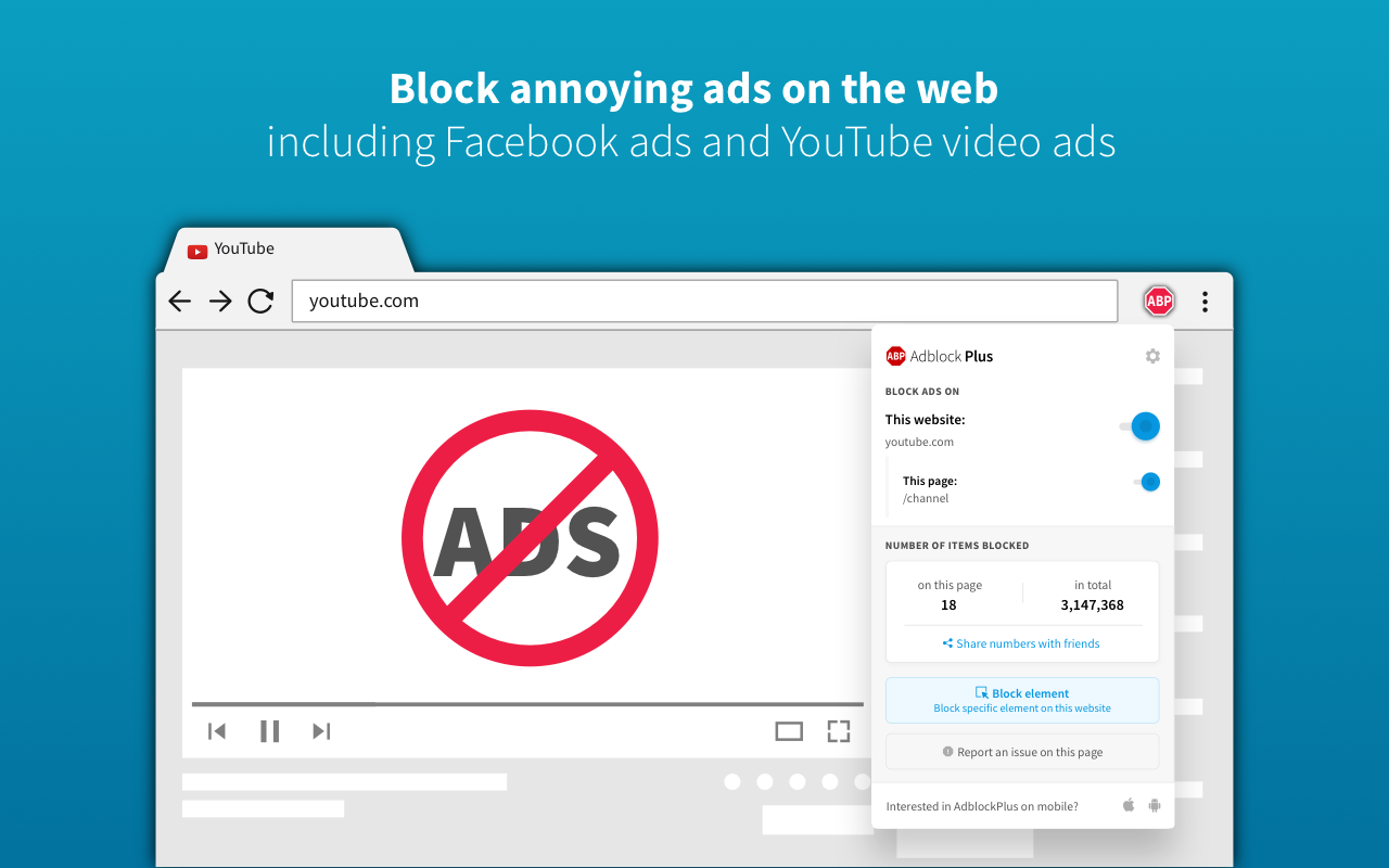 Adblock Plus - 免费的广告拦截器